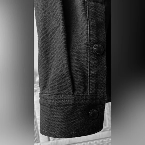 Filson Canvas Work Shirt 100% Cotton Snap Button Style 20172112 in Black Size L